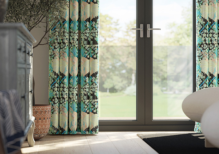 Faded Glamour, Absinthe Black - Made To Measure Curtains - Image 5